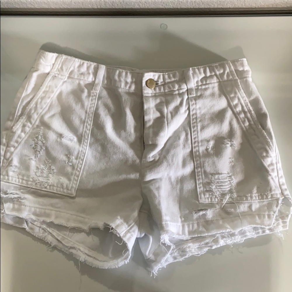 J Brand White Jean Shorts